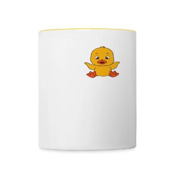 Pension 2025 Pensioner 2025 Pension 2025 - Contrasting Mug - white/yellow - Front