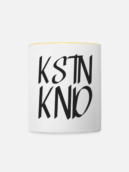 Kstnknd - Tasse zweifarbig - Weiß/Gelb