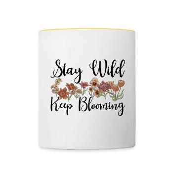 Wildflowers Flowers - Contrasting Mug - white/yellow - Front
