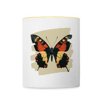 Butterfly - Contrasting Mug - white/yellow - Front