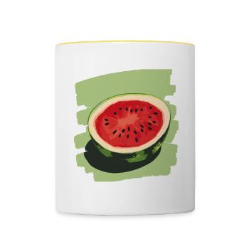 Watermelon - Contrasting Mug - white/yellow - Front