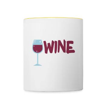 Wine Tasting Funny Wine Lover - Tasse zweifarbig - Weiß/Gelb - Vorne