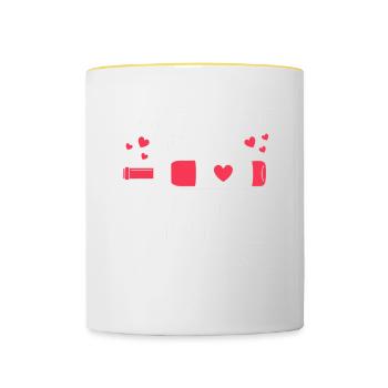 Wine Tasting Funny Wine Lover - Tasse zweifarbig - Weiß/Gelb - Vorne