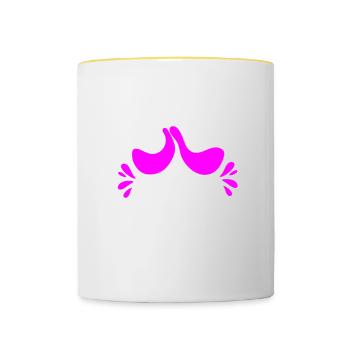 Wine Tasting Funny Wine Lover - Tasse zweifarbig - Weiß/Gelb - Vorne