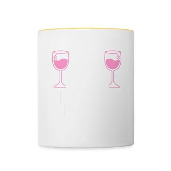 Wine Tasting Funny Wine Lover - Tasse zweifarbig - Weiß/Gelb - Vorne