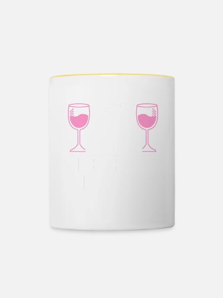 Wine Tasting Funny Wine Lover - Tasse zweifarbig - Weiß/Gelb