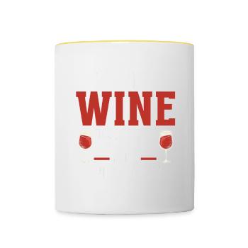 Wine Tasting Funny Wine Lover - Tasse zweifarbig - Weiß/Gelb - Vorne