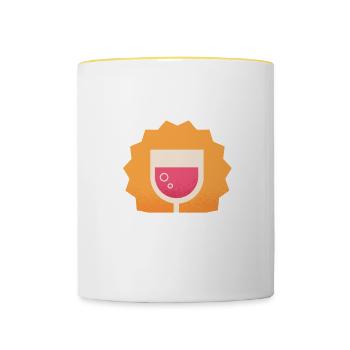 Wine Tasting Funny Wine Lover - Tasse zweifarbig - Weiß/Gelb - Vorne