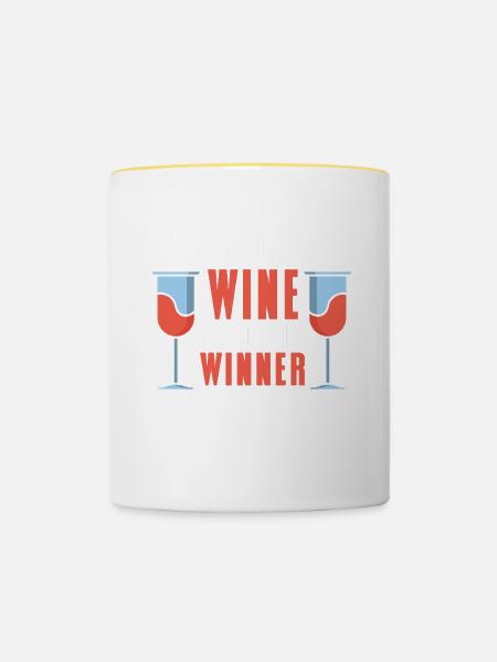 Wine Tasting Funny Wine Lover - Tasse zweifarbig - Weiß/Gelb