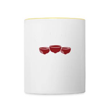 Wine Tasting Funny Wine Lover - Tasse zweifarbig - Weiß/Gelb - Vorne