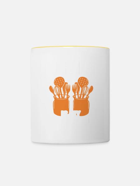 Baking Bakery Baker - Tasse zweifarbig - Weiß/Gelb