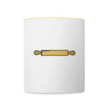 Boulangerie Boulangerie Boulanger - Mug contrasté - blanc/jaune - Devant