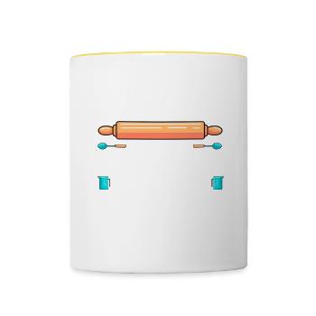 Boulangerie Boulangerie Boulanger - Mug contrasté - blanc/jaune - Devant