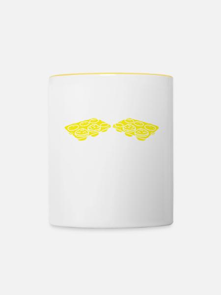 Baking Bakery Baker - Tasse zweifarbig - Weiß/Gelb