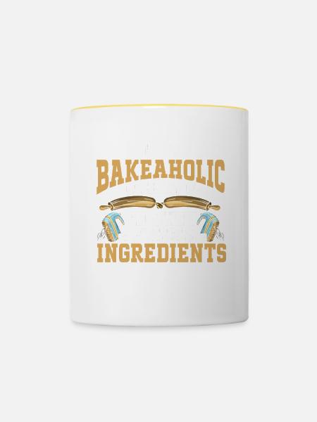 Baking Bakery Baker - Tasse zweifarbig - Weiß/Gelb