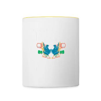Bird Watching Cute Bird Lover - Tasse zweifarbig - Weiß/Gelb - Vorne