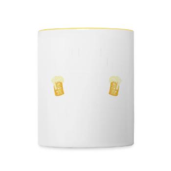 Camping Campfire Camper - Tasse zweifarbig - Weiß/Gelb - Vorne
