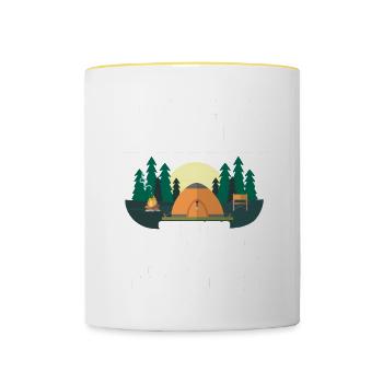 Camping Campfire Camper - Tasse zweifarbig - Weiß/Gelb - Vorne