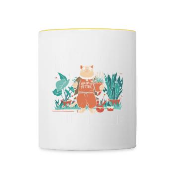Jardinage Horticulture Jardinier - Mug contrasté - blanc/jaune - Devant
