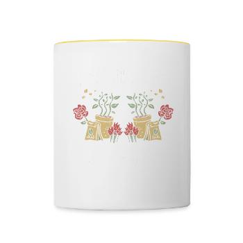 Jardinage Horticulture Jardinier - Mug contrasté - blanc/jaune - Devant