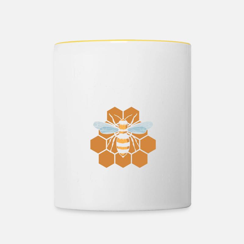 Beekeeping Bees Beekeeper - Contrasting Mug - white/yellow