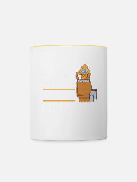 Beekeeping Bees Beekeeper - Tasse zweifarbig - Weiß/Gelb