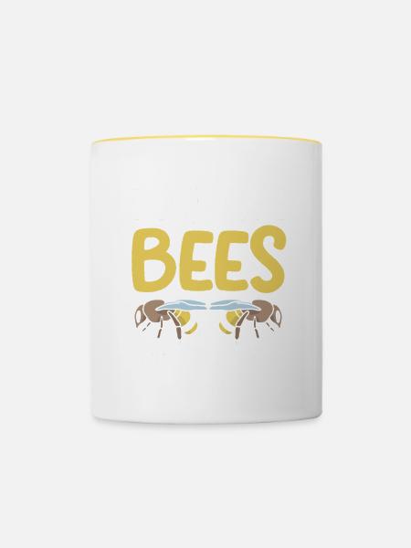 Beekeeping Bees Beekeeper - Tasse zweifarbig - Weiß/Gelb