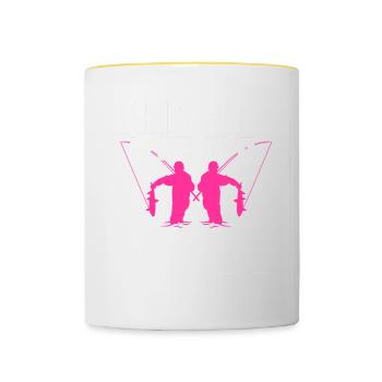 Fishing Design Fish Lover Fisherman - Tasse zweifarbig - Weiß/Gelb - Vorne