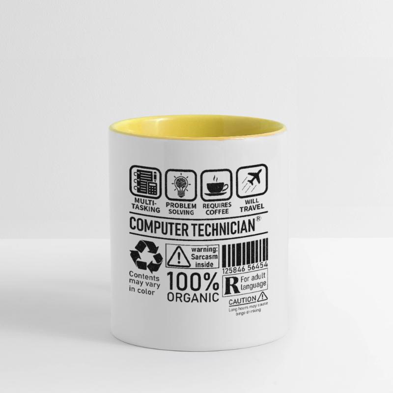 Computer Technician multi tasking problem solving Contrasting Mug