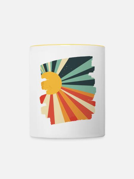 Sommer Sonne - Tasse zweifarbig - Weiß/Gelb