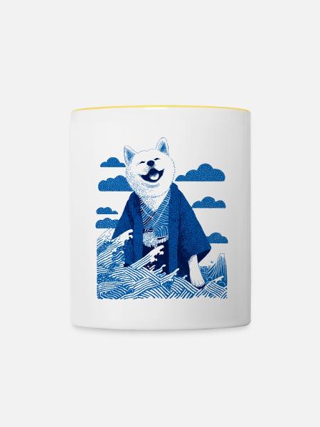 Shibu Kimono - Tasse zweifarbig - Weiß/Gelb