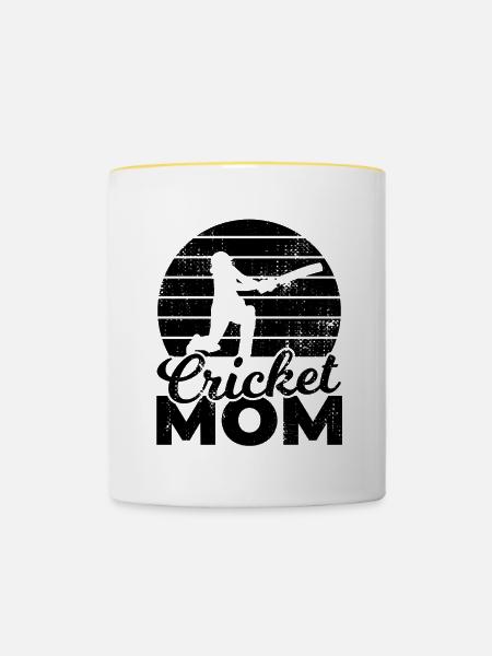 Kricket Mutter - Tasse zweifarbig - Weiß/Gelb