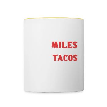 Run all miles of Marathoner Gift - Contrasting Mug - white/yellow - Front