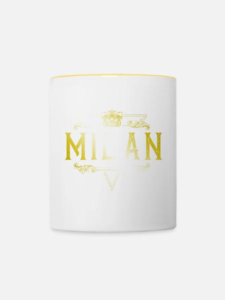 Milan - Tasse zweifarbig - Weiß/Gelb
