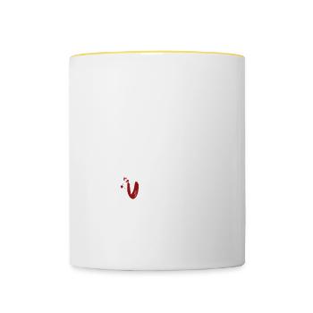 Lateinlehrer Student Schüler Geschenk - Tasse zweifarbig - Weiß/Gelb - Vorne