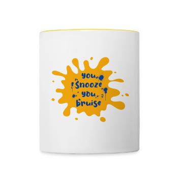 Paintball Paintballer Geschenk - Tasse zweifarbig - Weiß/Gelb - Vorne