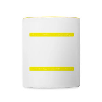 Barcelona 2023 - Tasse zweifarbig - Weiß/Gelb - Vorne