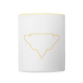 Cigale : Cela vous dérange tous si je crie Essaim de couvées de cigales - Mug contrasté - blanc/jaune - Devant