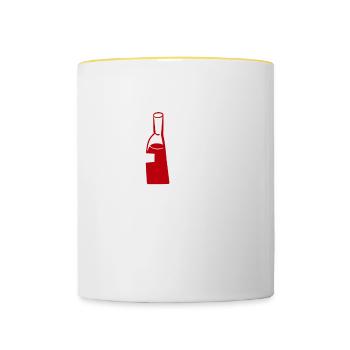 I Make Pour Decisions Wine Glass - Tasse zweifarbig - Weiß/Gelb - Vorne