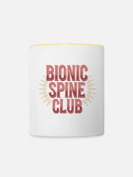 Bionic Spine Club 10 - Tasse zweifarbig - Weiß/Gelb
