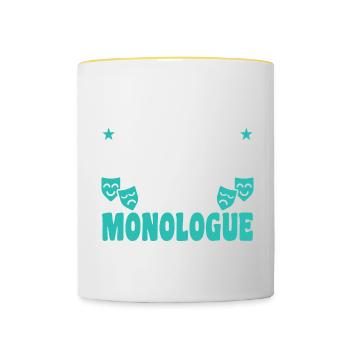 Theatre motif for theatre actors - Contrasting Mug - white/yellow - Front