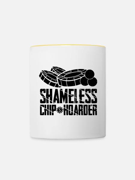Poker - Tasse zweifarbig - Weiß/Gelb