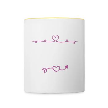 Karl - Tasse zweifarbig - Weiß/Gelb - Vorne