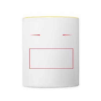 Equipe de musculation - Mug contrasté - blanc/jaune - Devant