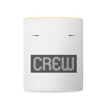 Boxing Crew - Tasse zweifarbig - Weiß/Gelb - Vorne