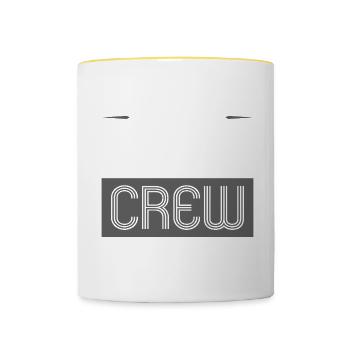 Équipage de joueurs - Mug contrasté - blanc/jaune - Devant
