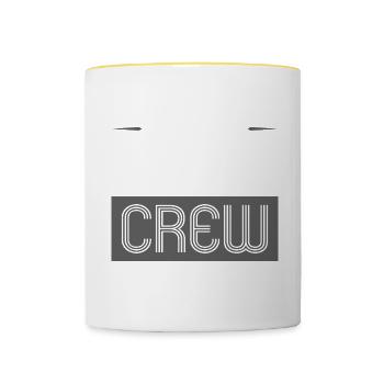 Équipage de course - Mug contrasté - blanc/jaune - Devant