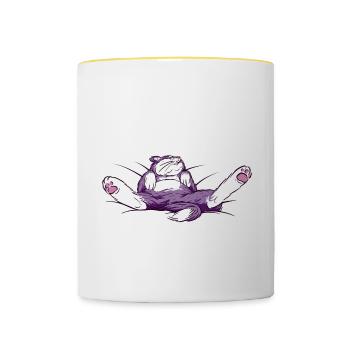 I'm Not Feeling Very Worky Today 4 - Contrasting Mug - white/yellow - Front