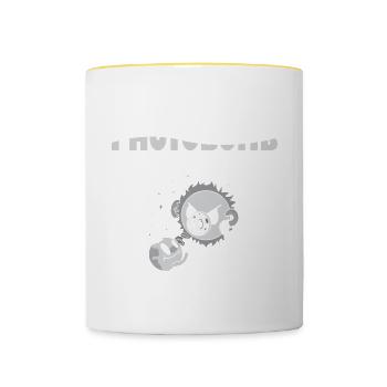 Total Solar Eclipse 2024 Totality Photobomb Sun - Contrasting Mug - white/yellow - Front