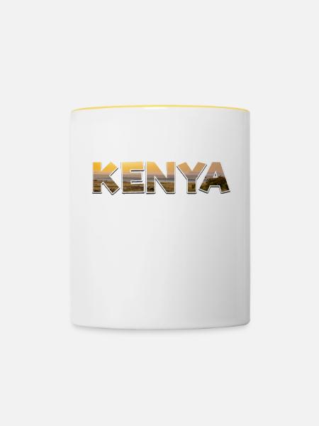Kenya - Tasse zweifarbig - Weiß/Gelb